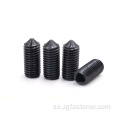 Grad 4.8 Black Zink Plated Set -skruvar med Cone Point DIN914